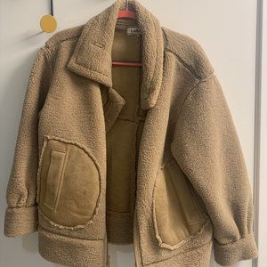 Anthropologie LaBiz Sherpa Moto Jacket